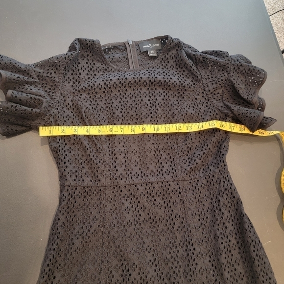 Needle & Thread Black Ruffle Eyelet Dress Broderie Size US 6 Spring Summer - Picture 9 of 12
